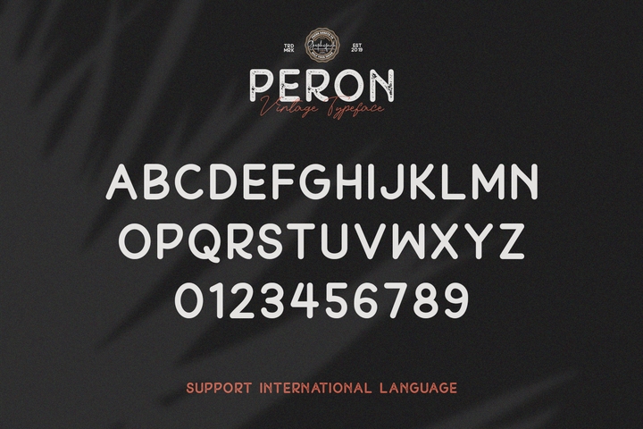 Пример шрифта Peron #7